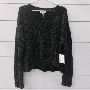 Bella Dahl Slouchy Knit Sweater in Black